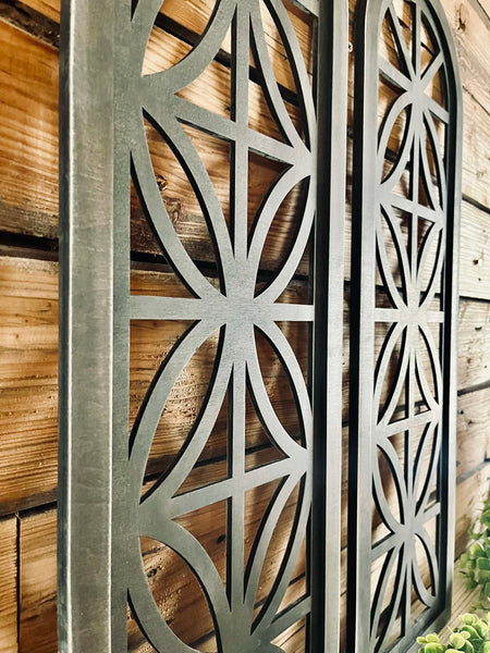 Arched Window Wall Decor – Set of 2, Farmhouse Chic Style