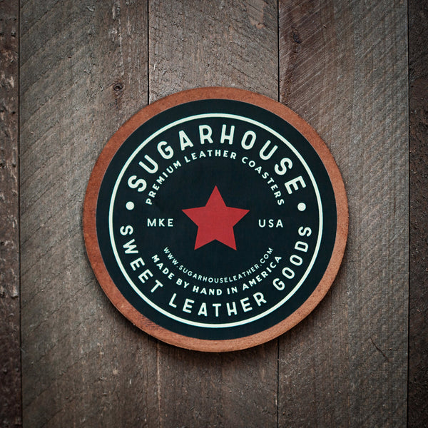 Bourbon Will Do Leather Coaster