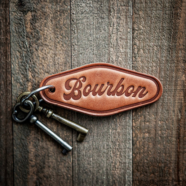 Bourbon Script Keychain Motel Style