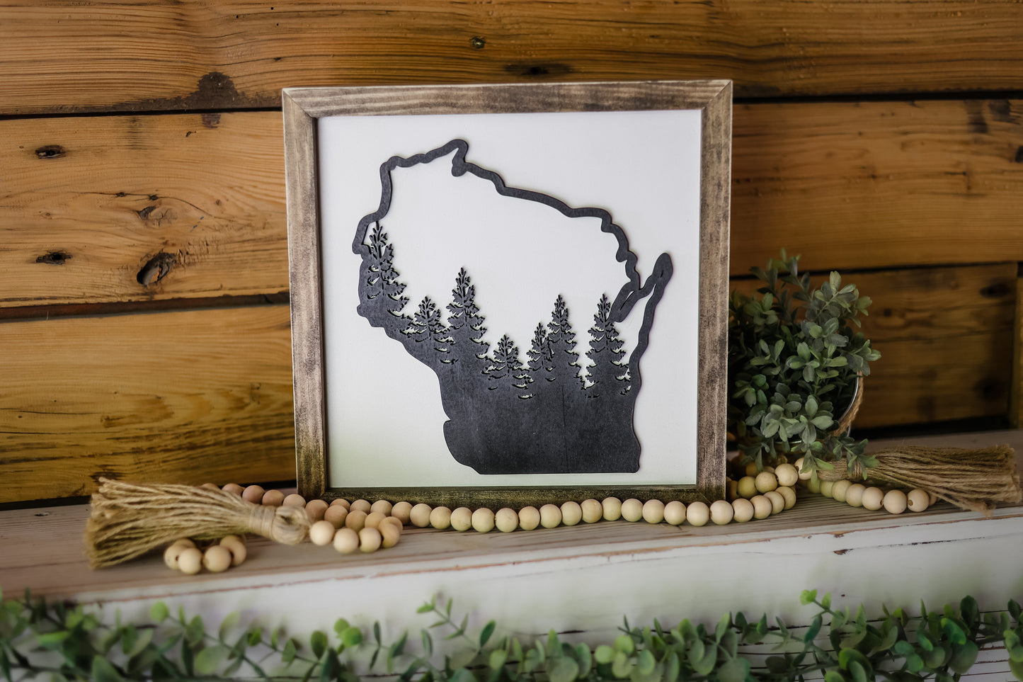 Wisconsin Forest | Wisconsin Art | Wisconsin Home Sign | Wisconsin Home Decor | Wisconsin Gifts