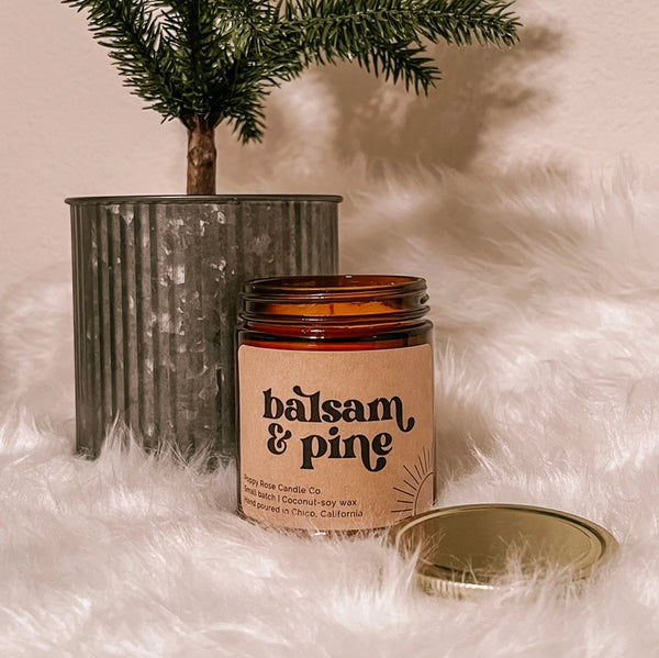 Balsam and Pine 8 oz. Candle | Holiday Gift