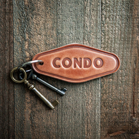 Condo Leather Keychain Motel Style