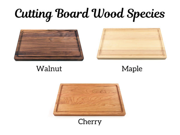 Custom Engraved Cutting Board – Personalized Business Logo Cutting Board – Corporate Gift, Promotional Gift, Business Branding – Cherry, Maple, Walnut