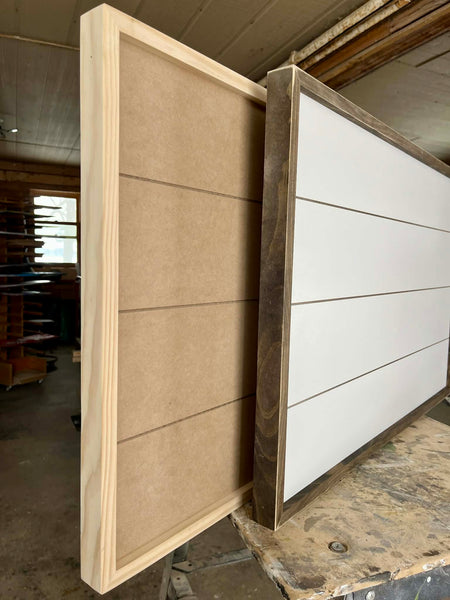 Blank Shiplap Sign for DIY Crafts - Framed Wood Sign Base