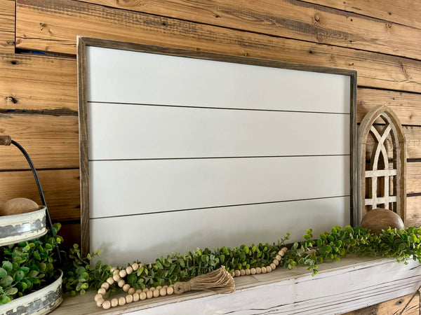 Blank Shiplap Sign for DIY Crafts - Framed Wood Sign Base