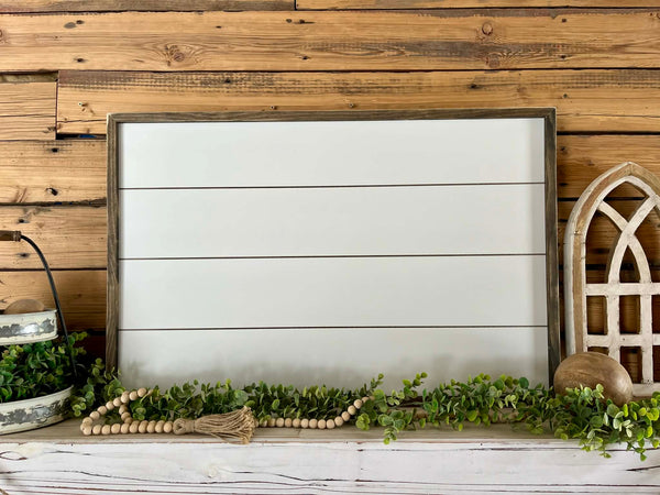 Blank Shiplap Sign for DIY Crafts - Framed Wood Sign Base