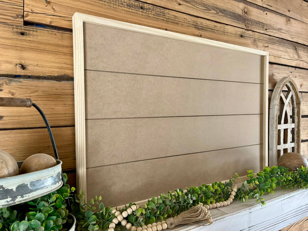Blank Shiplap Sign for DIY Crafts - Framed Wood Sign Base