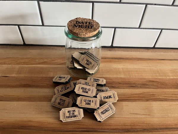 Date Night Activity Tokens | Jar of Dates | Valentines Day Gift | Anniversary Gift