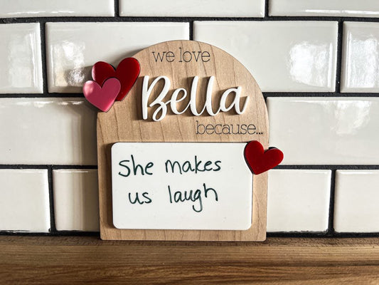 I Love You Because Magnet | Valentines Day Gift | Anniversary Gift