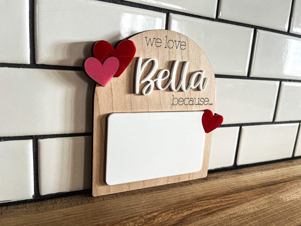 I Love You Because Magnet | Valentines Day Gift | Anniversary Gift