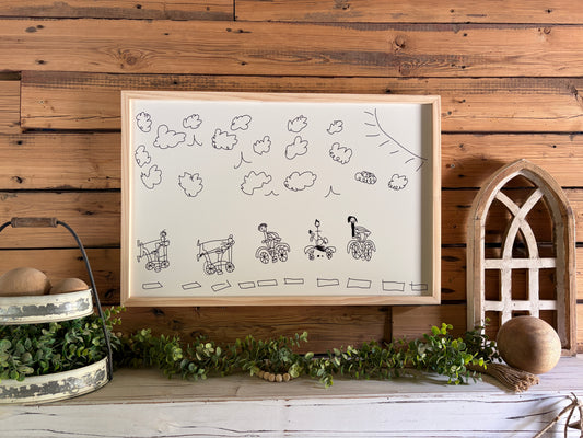 Personalized Kids Artwork Wood Sign | Custom Child's Drawing Keepsake | Turn Child's Art Into Sign