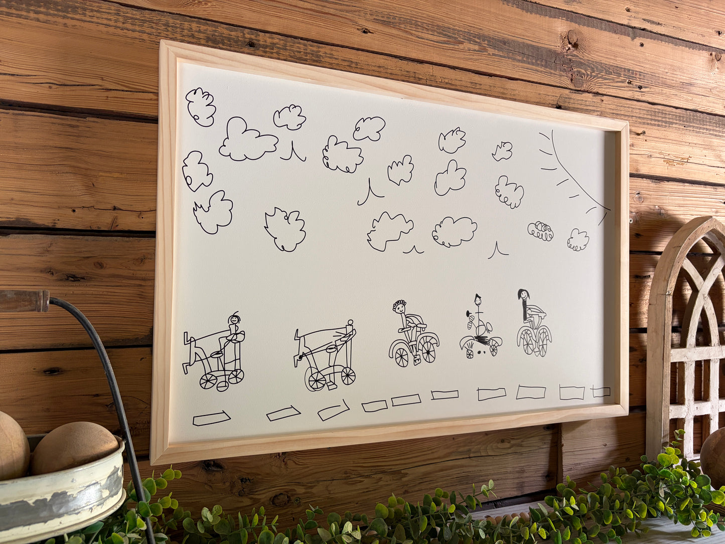 Personalized Kids Artwork Wood Sign | Custom Child's Drawing Keepsake | Turn Child's Art Into Sign