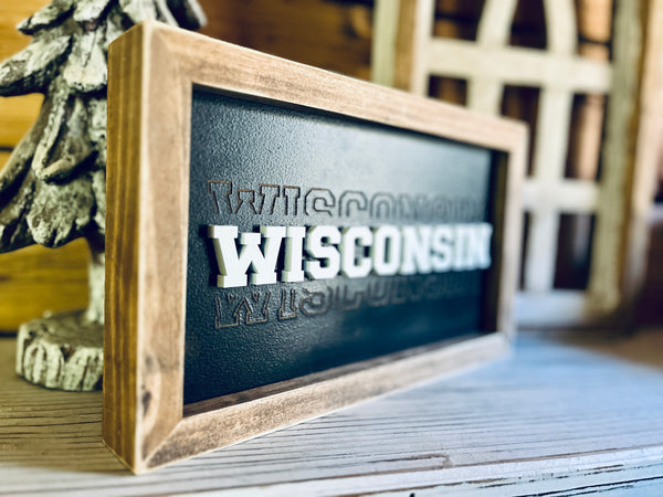 Wisconsin  Sign | Wisconsin Art | Wisconsin Home Decor | Wisconsin Gifts