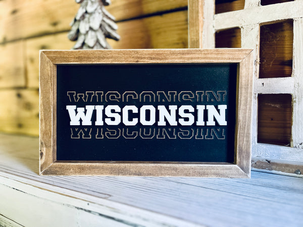 Wisconsin  Sign | Wisconsin Art | Wisconsin Home Decor | Wisconsin Gifts