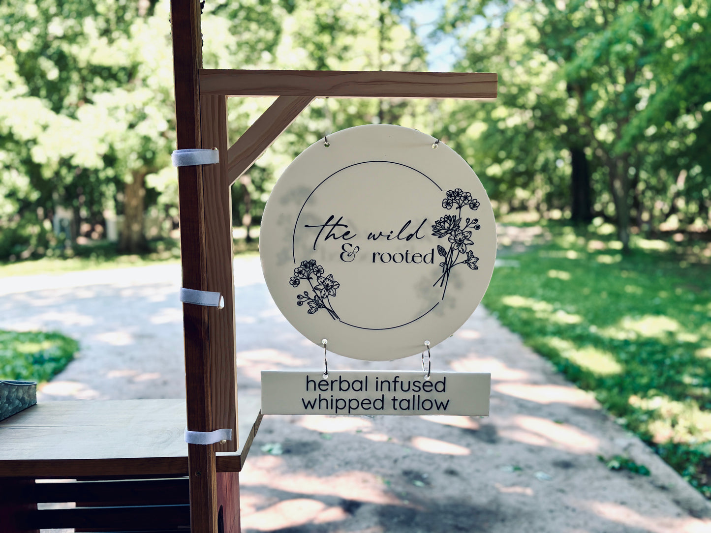 Custom Acrylic Business Logo Sign for Farmers Markets - Hanging Vendor Sign for Pop-Up Tents & Craft Fairs