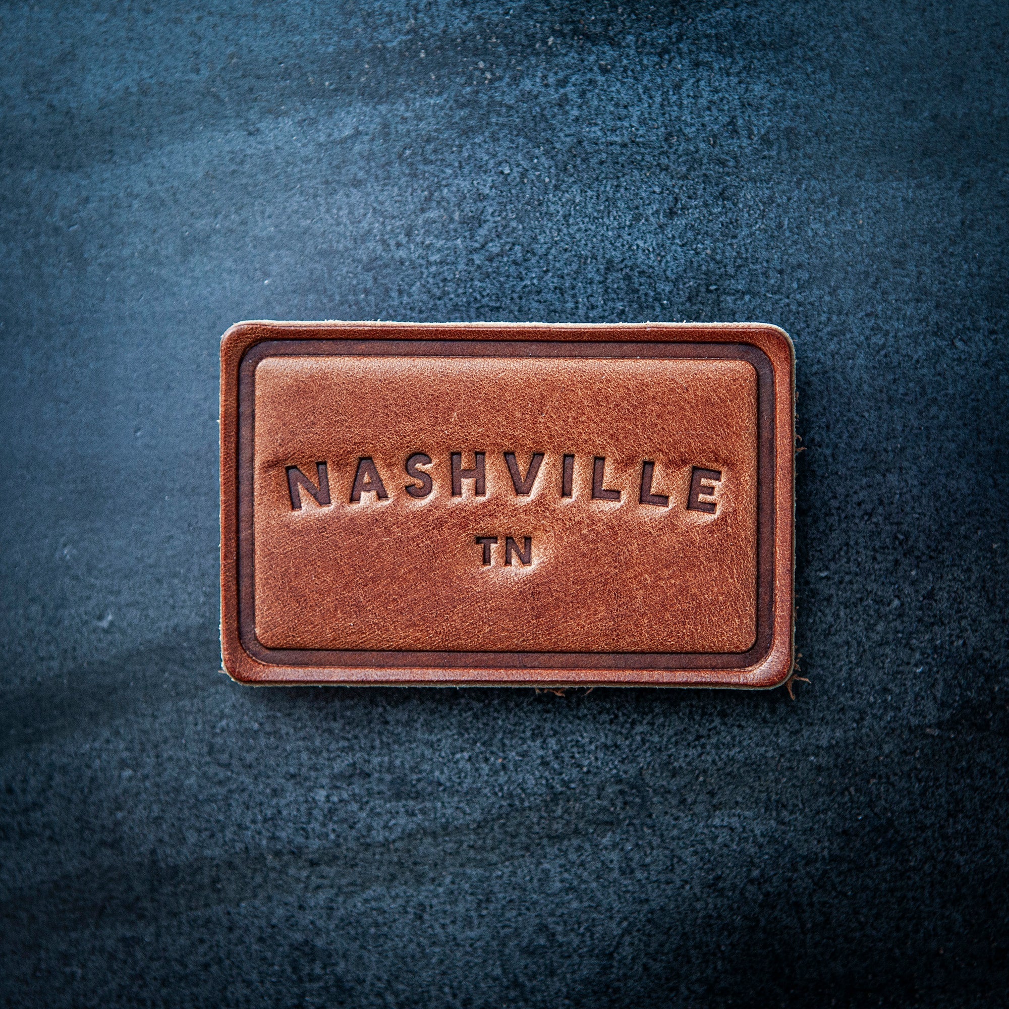 Nashville Tennessee Arc Leather Magnet Block Style
