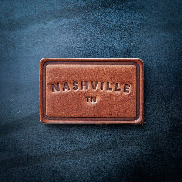 Nashville Tennessee Arc Leather Magnet Block Style