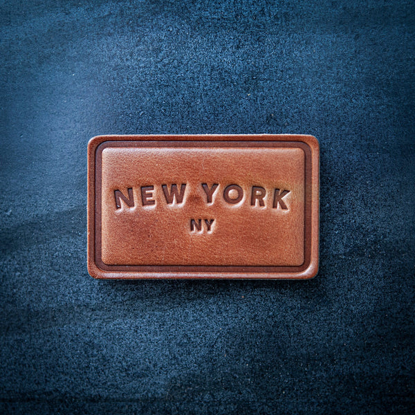 New York NY Arc Leather Magnet Block Style