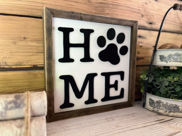 Pet Decor | Dog Print | Home Pet Sign | Wood Signs | Wood Wall Art