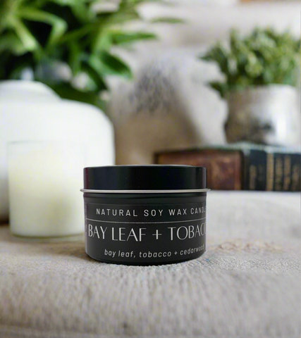 Bay Leaf + Tobacco - 4oz Soy Candle