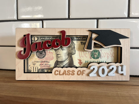 Personalized Graduation Money Holder Gift | Class of 2024 | Senior 2024 | Custom Graduation Gift | High School Graduation