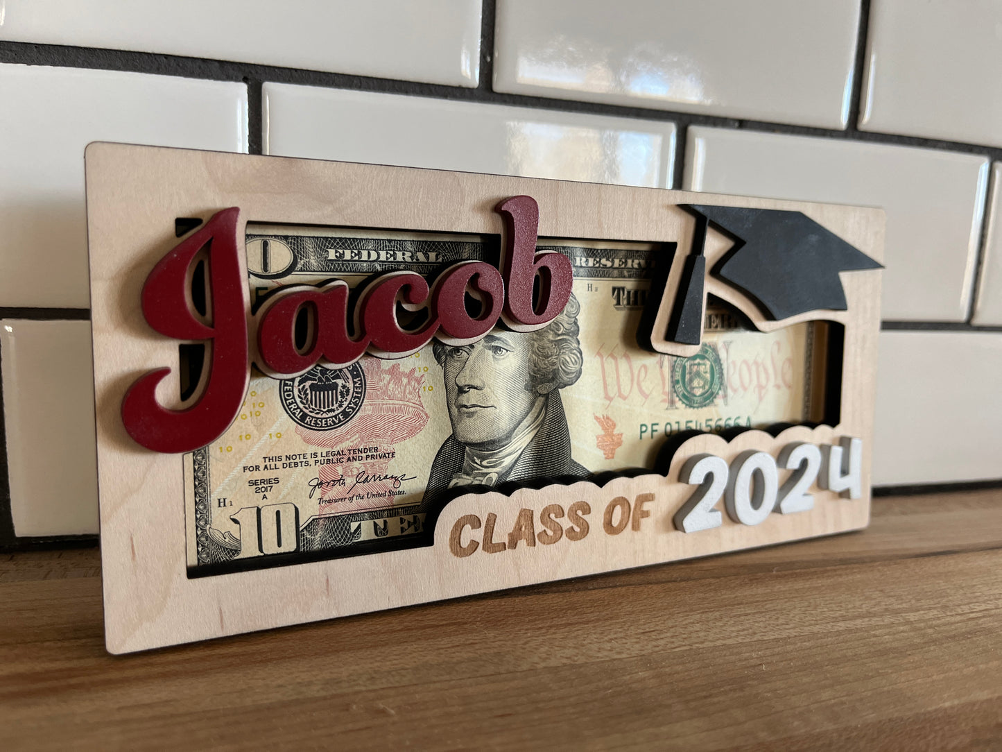 Personalized Graduation Money Holder Gift | Class of 2024 | Senior 2024 | Custom Graduation Gift | High School Graduation