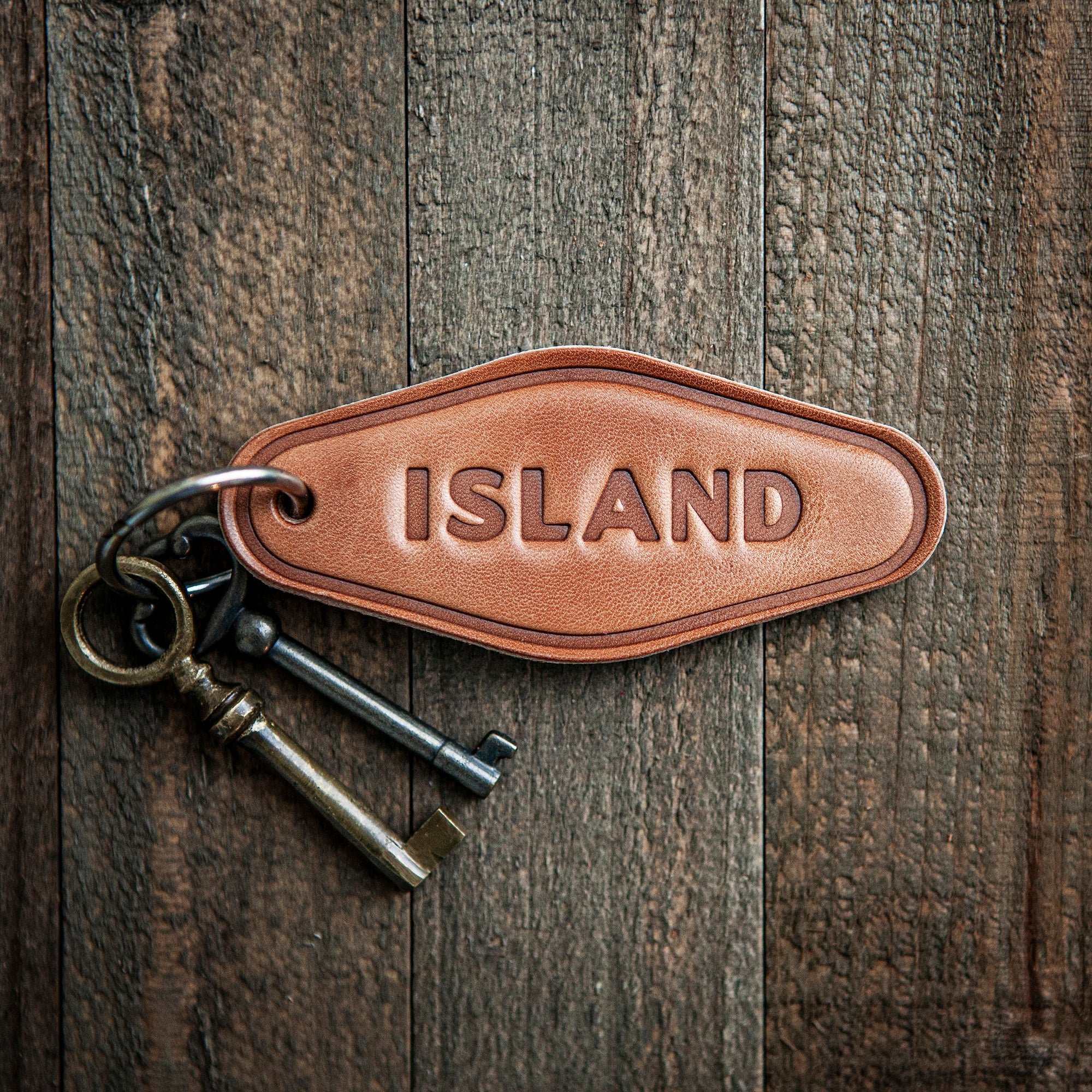 Island Leather Keychain Motel Style