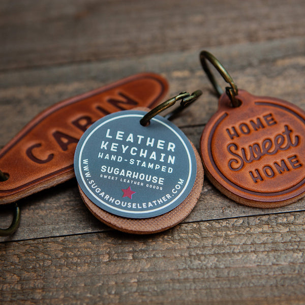Til The Wheels Fall Off Leather Keychain Motel Style