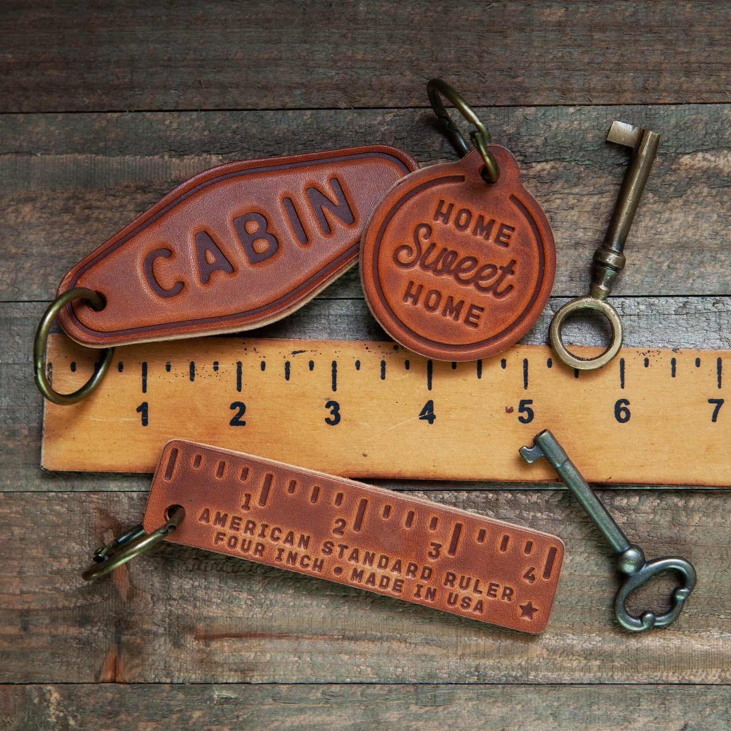 Island Leather Keychain Motel Style