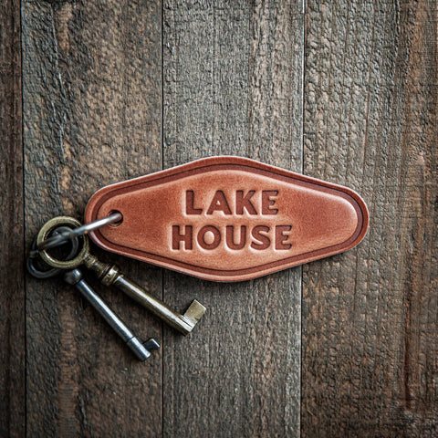 Lake House Leather Keychain Motel Style