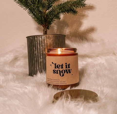 Let it Snow 8 oz. Candle | Holiday Gift loo