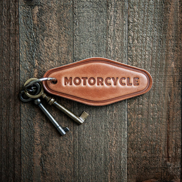 Motorcycle Leather Keychain Motel Style