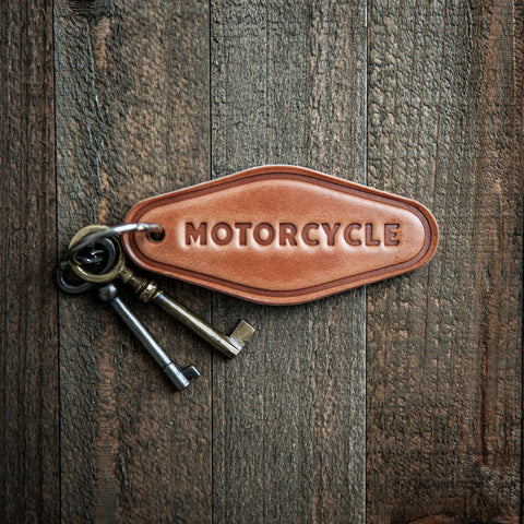 Motorcycle Leather Keychain Motel Style