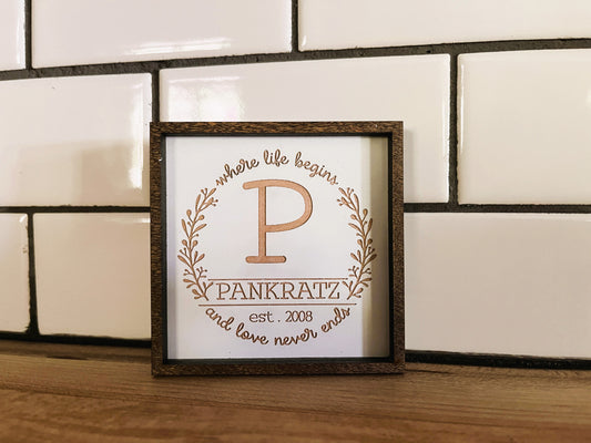 Personalized Small Wedding Gift | Custom Magnet | Where Life Begins and Love Never Ends