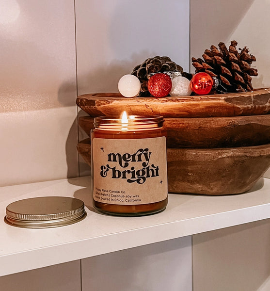 Merry & Bright 8 oz. Candle | Holiday Gift