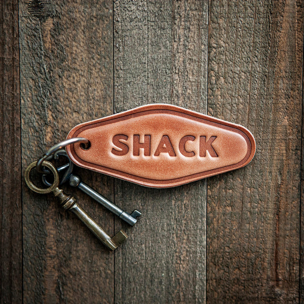 Shack Leather Keychain Motel Style
