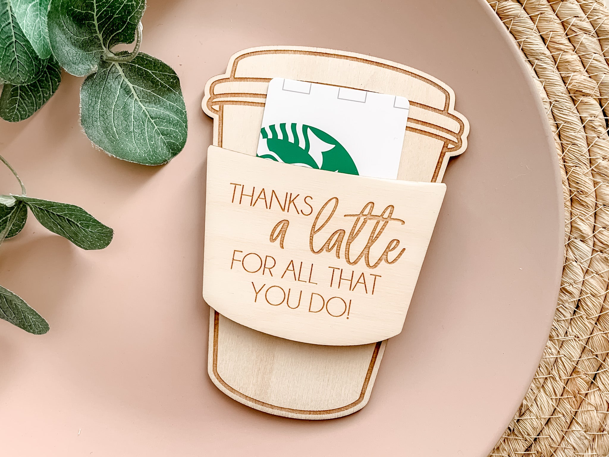 Teacher Appreciation Gift Tag Printable, “Thanks a Latte for all you do!”  Green Cup