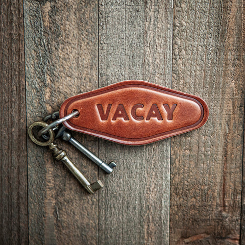 Vacay Leather Keychain Motel Style