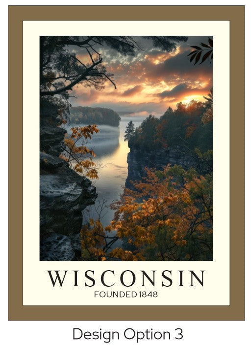 Wisconsin Barn Framed Wood Print | Cabin Decor | Nature-Inspired Wisconsin Gift