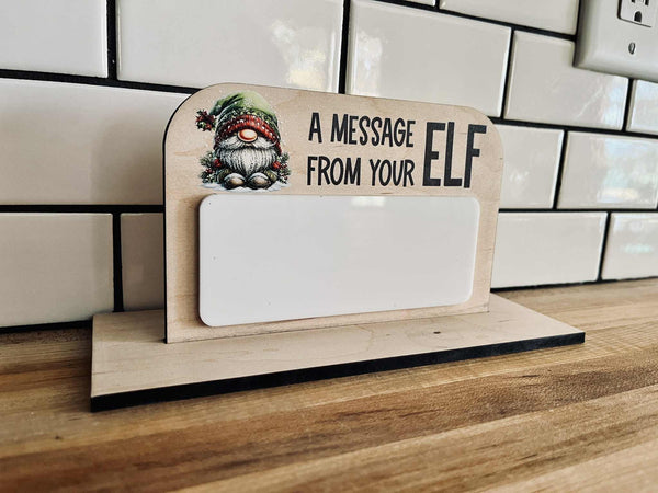 A Message From Your Elf Board | Dry Erase Message Board for Christmas