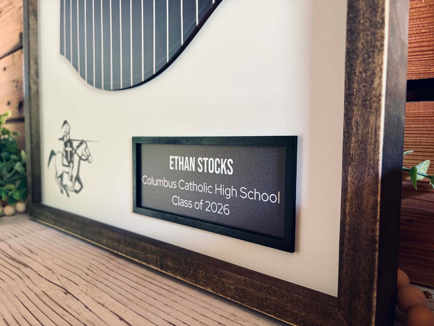 Personalized Athlete Senior Gift | Custom Sports Jersey Framed Sign