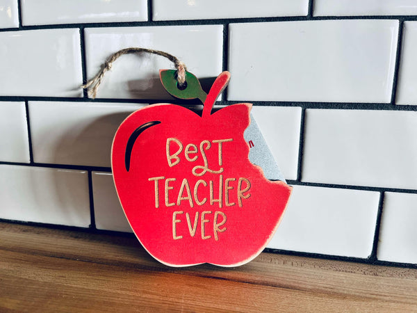 Gift Card Holder Ornament | Teacher Apple Thank You Gift | Teacher Appreciation Gift | Best Teacher Ever