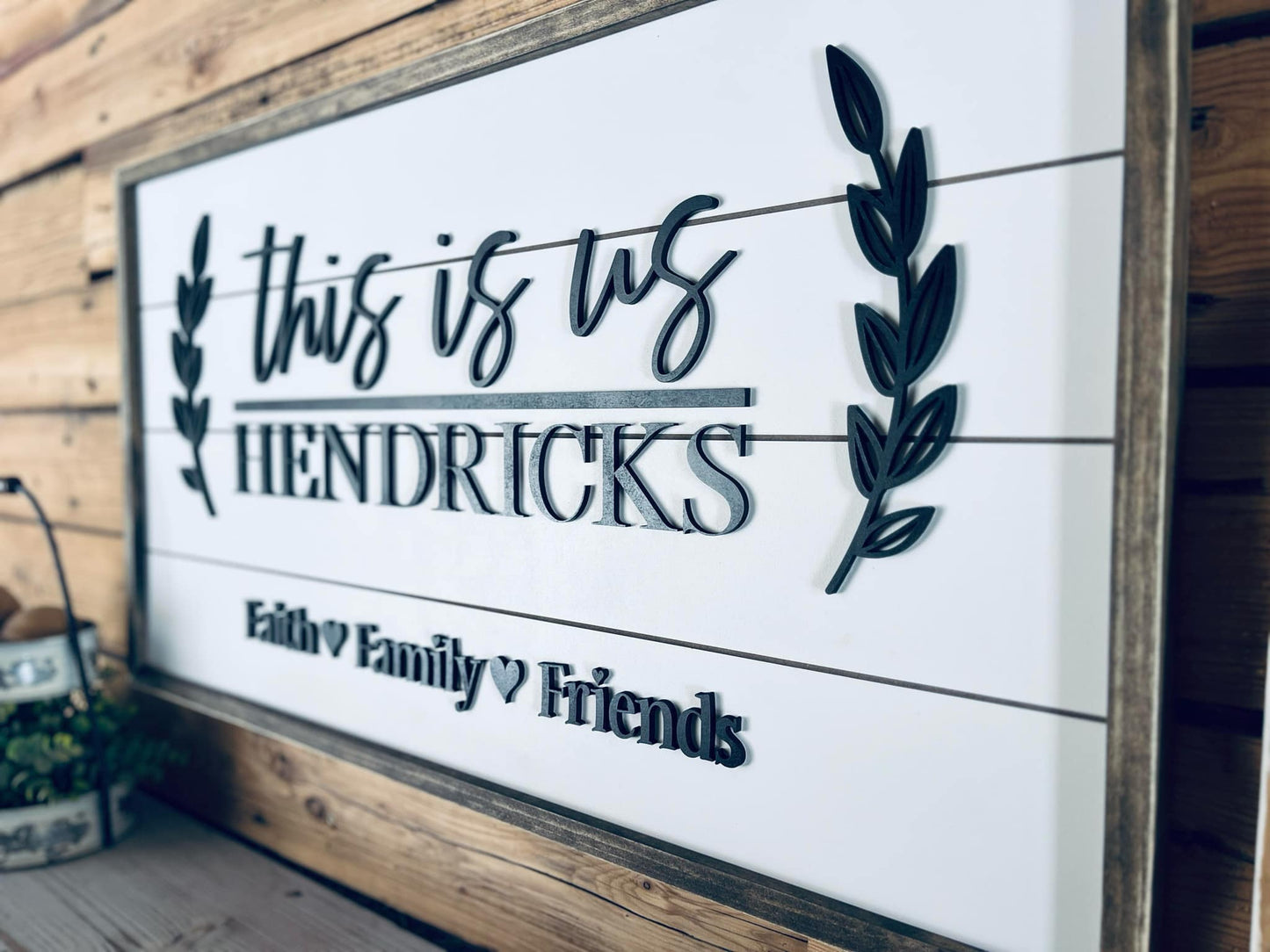 Personalized "This Is Us" Family Name Sign | Custom Farmhouse Wall Decor