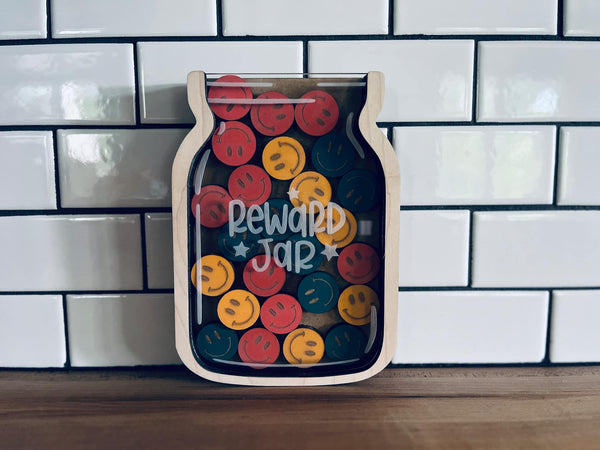 Reward Jar Magnetic | Class Stars Jar | Smiley Face Reward Jar | Flower Reward Jar