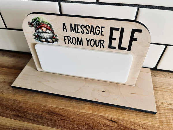 A Message From Your Elf Board | Dry Erase Message Board for Christmas