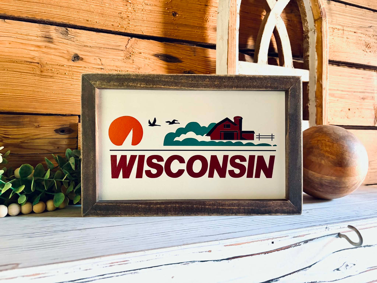 Wisconsin America’s Dairyland Sign | License Plate Inspired Decor