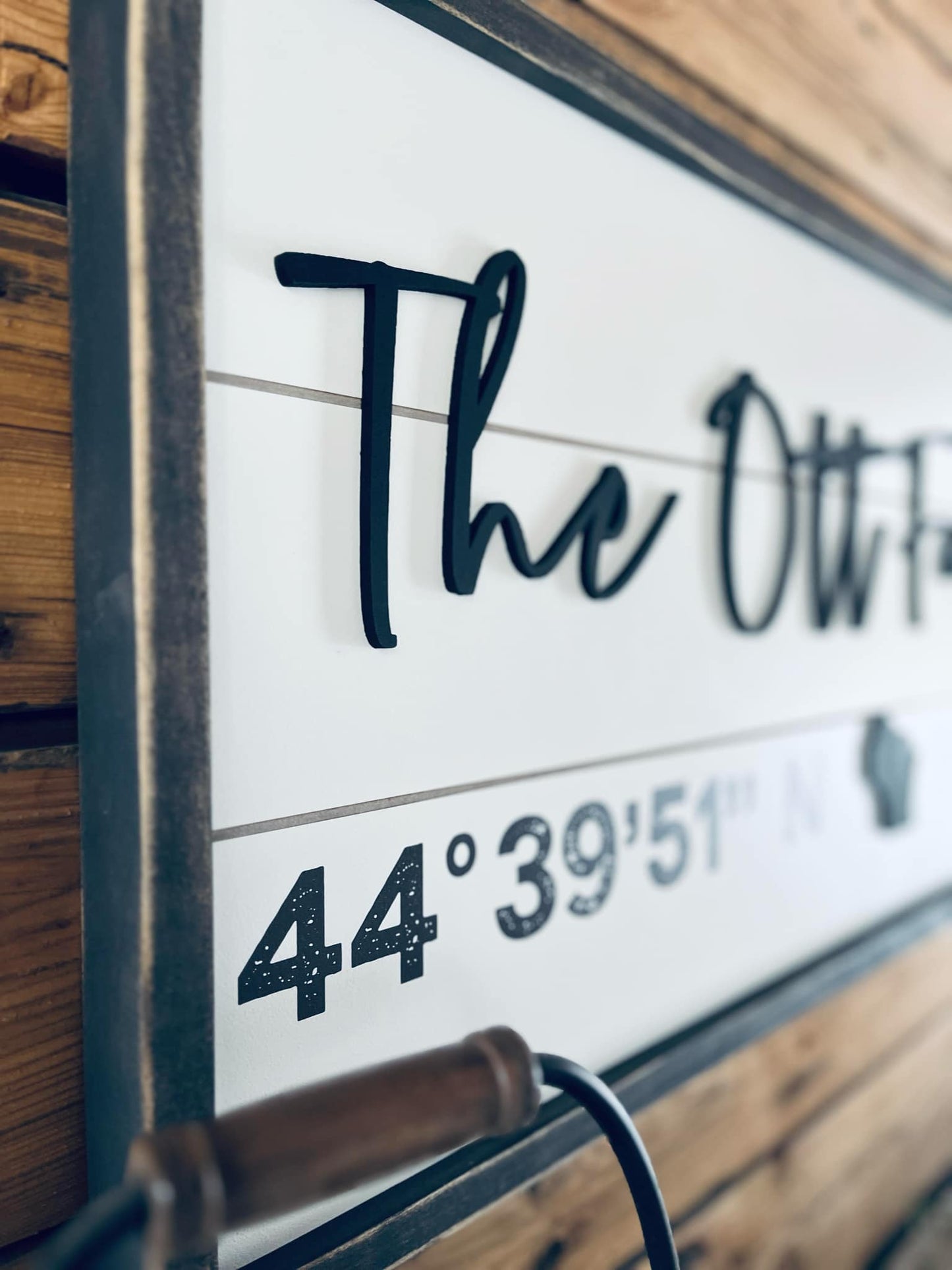 Personalized Family Name Sign with Home Coordinates | Custom Latitude & Longitude Sign