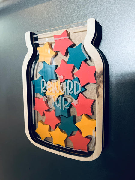 Reward Jar Magnetic | Class Stars Jar | Smiley Face Reward Jar | Flower Reward Jar