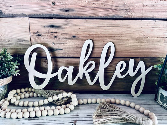 Nursery Name Sign | Nursery Decor | Wooden Name Cutout | Personalized Nursery Decor | Wooden Nursery Letters