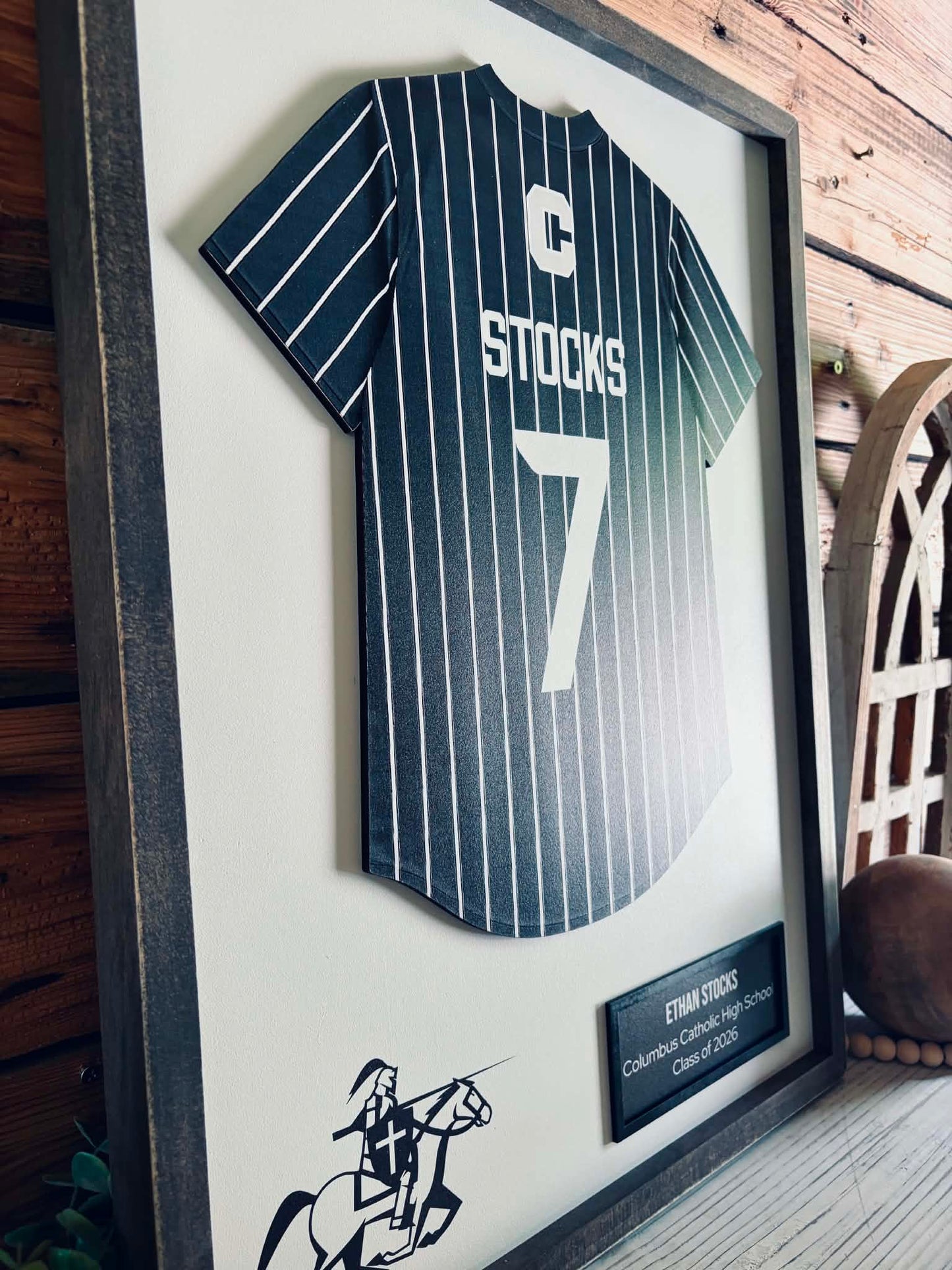 Personalized Athlete Senior Gift | Custom Sports Jersey Framed Sign